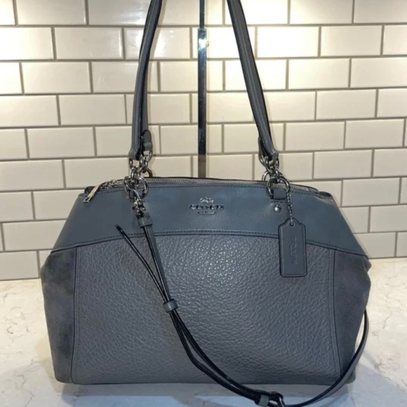 Coach Brooke Leather & Suede Carryall MSRP $450 - Picture 1 of 13